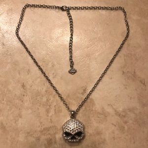 Harley Davidson skull necklace